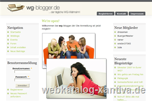 WG-Blogger :: Eine Weblog-Community fr Wohngemeinschaften!