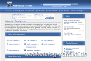 Webdesign Tutorials - Die Tutorial Suche fr Webmaster