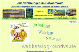 Schwarzwald Urlaub: Ferienwohnungen Sdterrasse, Familienurlaub Deutschland