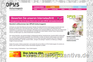Opus Kulturmagazin, fr das Saarland und die Groregion