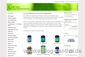 Feine Algen und Algenprodukte