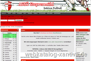 Website der ASK Steyrermhl
