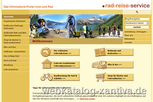 Internet-Datenbank für organisierte Radreisen