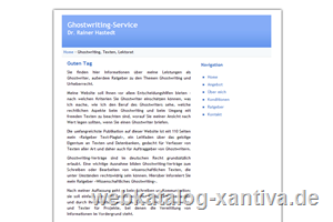 Ghostwriting-Service Dr. Rainer Hastedt