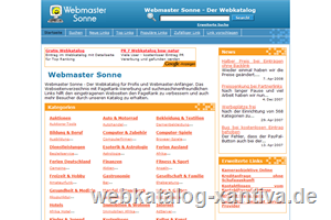 Webmaster Sonne - Der Webkatalog