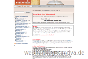 Artikelverzeichnis Seek-web.de - Promotion