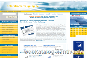 Die Photovoltaik Infoseite