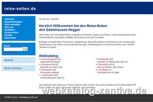 Webkatalog Reise-Seiten