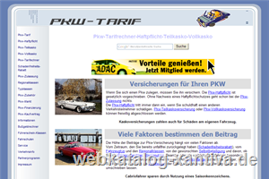 Pkw-Tarifrechner fr Pkw Versicherungen