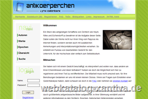 Antikoerperchen Lyrik-Datenbank