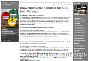 Umweltplakette / Feinstaubplakette - Informations und Bestellportal