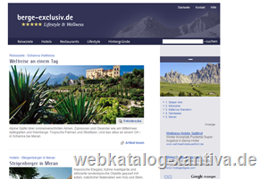 Berge Exclusiv - das Online Reise Magazin