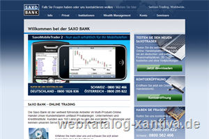 Mit Saxo Bank knnen Sie Ihre Aktien und Depots online verwalten